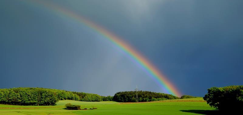 Das Ende des Regenbogens scheint gefunden