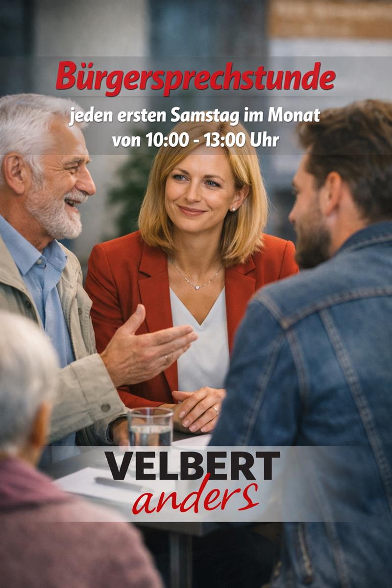 Bürgersprechstunde am Samstag, den 1. August 2026